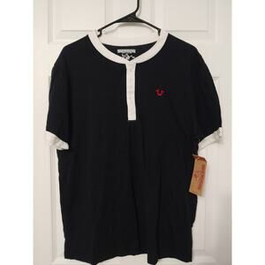 NWT True Religion  Henley Tee szM